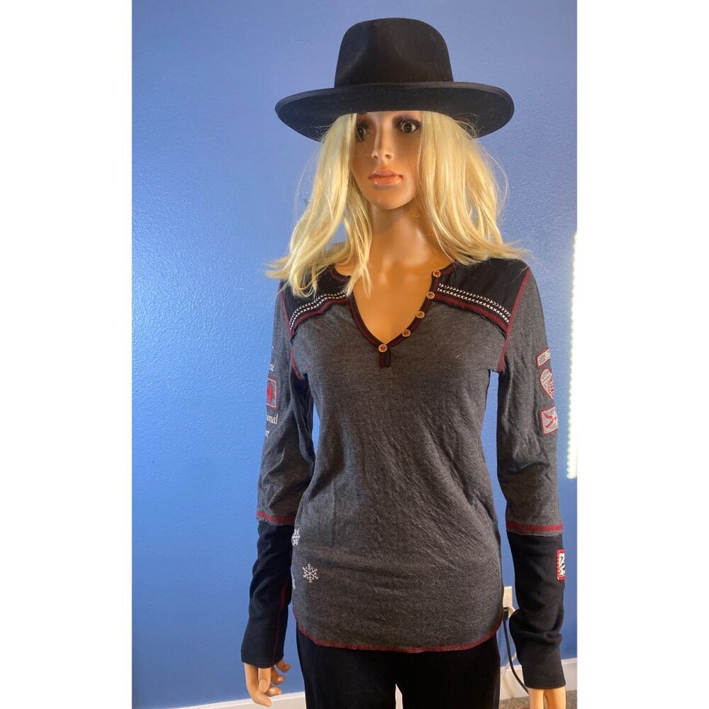 Alp-n-Rock Custom Henley Stowe Vermont Heather/Black Small MSRP$198 - Picture 13 of 16